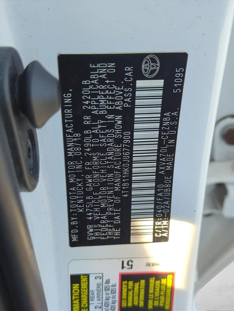 2018 Toyota Camry LE Auto (SE)