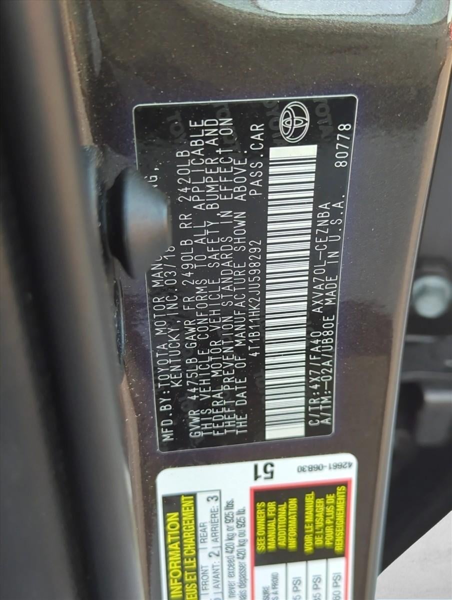 2018 Toyota Camry LE Auto (SE)
