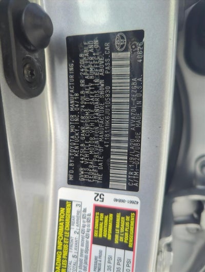 2018 Toyota Camry XLE Auto (SE)