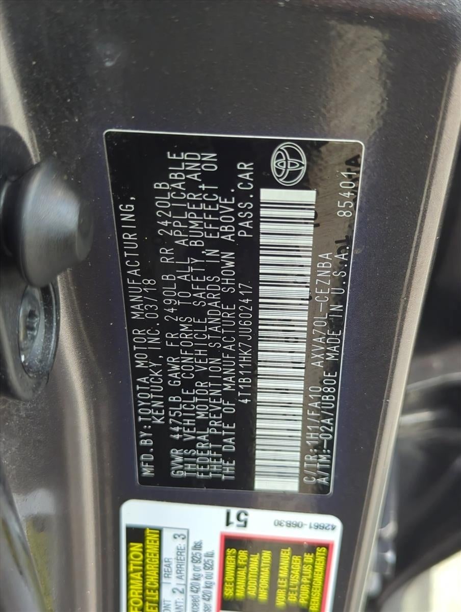 2018 Toyota Camry LE Auto (SE)