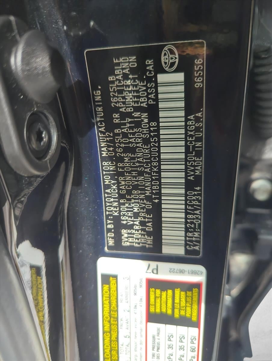 2012 Toyota Camry Hybrid 4dr Sdn XLE (Natl)
