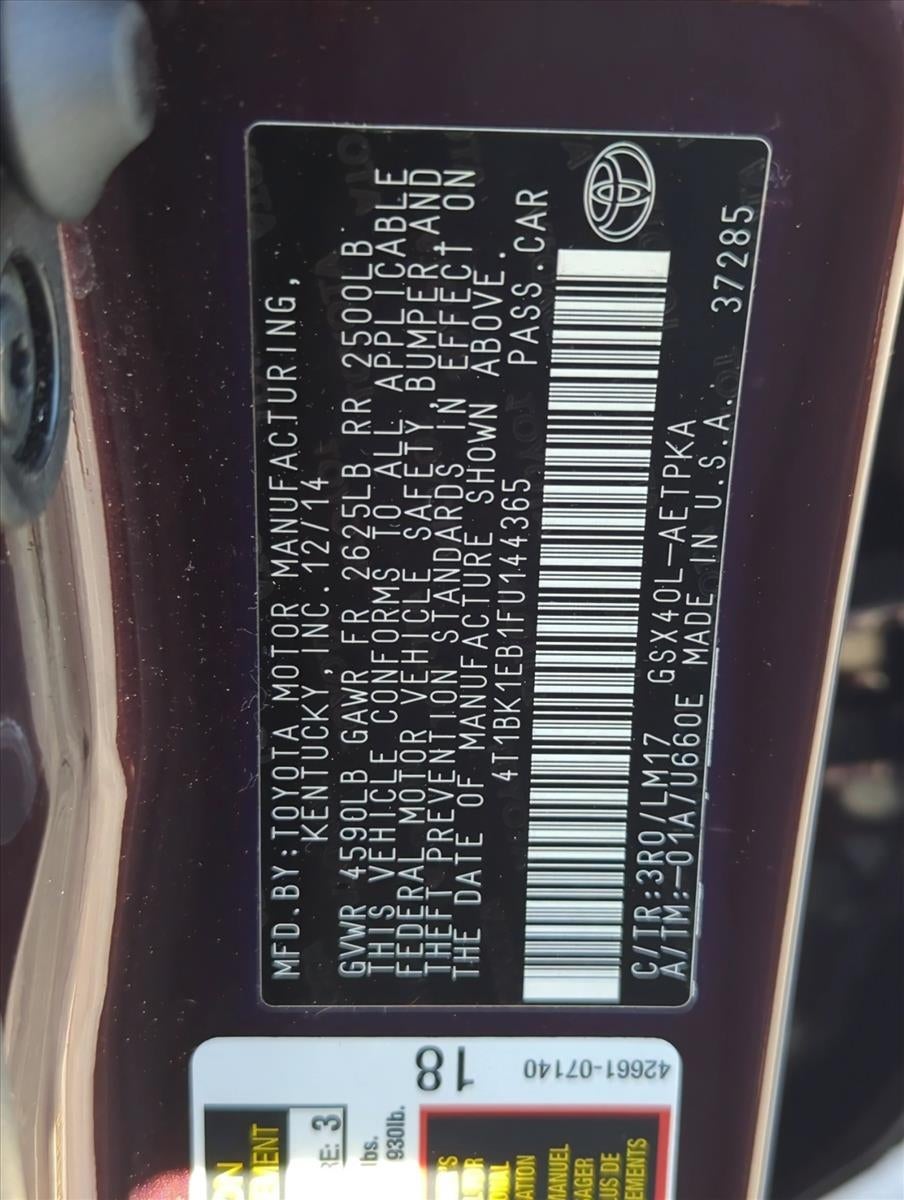 2015 Toyota Avalon 4dr Sdn Limited (Natl)