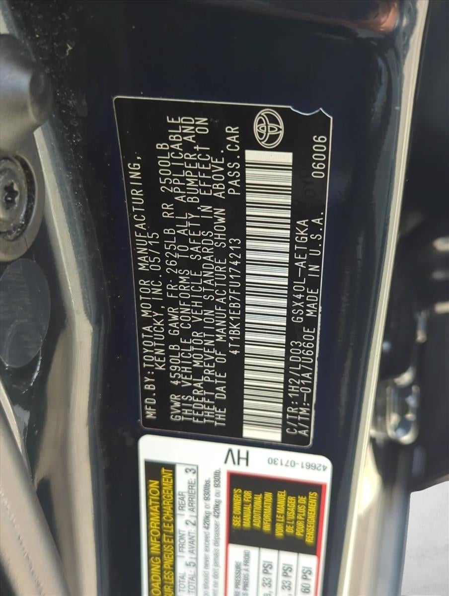 2015 Toyota Avalon 4dr Sdn XLE (SE)