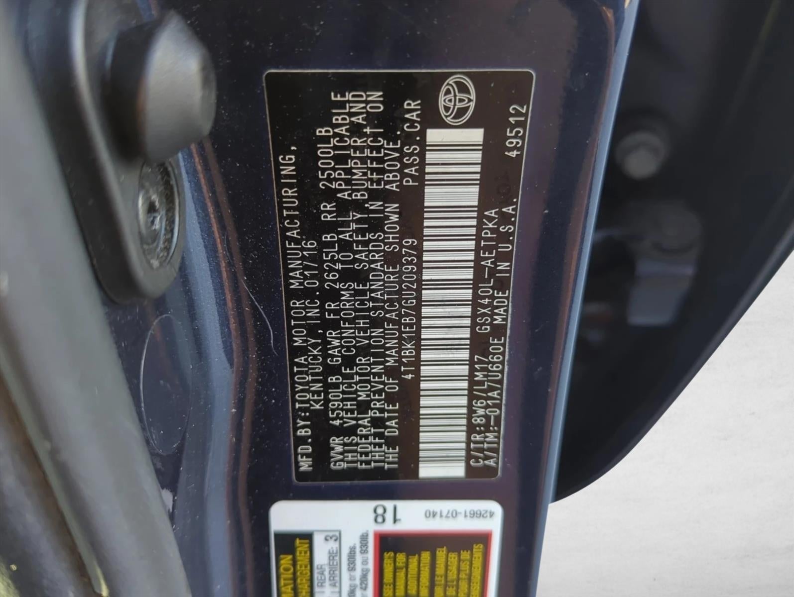 2016 Toyota Avalon 4dr Sdn Limited (Natl)