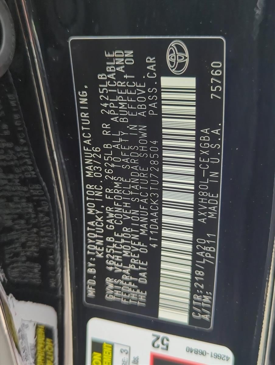 2026 Toyota Camry XLE (SE)