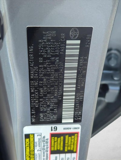 2026 Toyota Camry LE (SE)