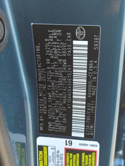 2025 Toyota Camry LE (Natl)