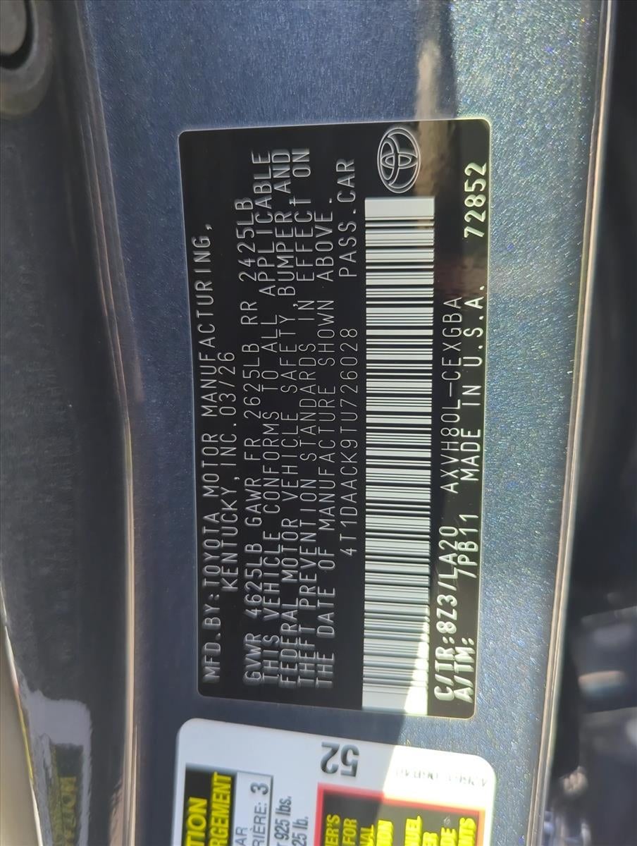 2026 Toyota Camry XLE (SE)