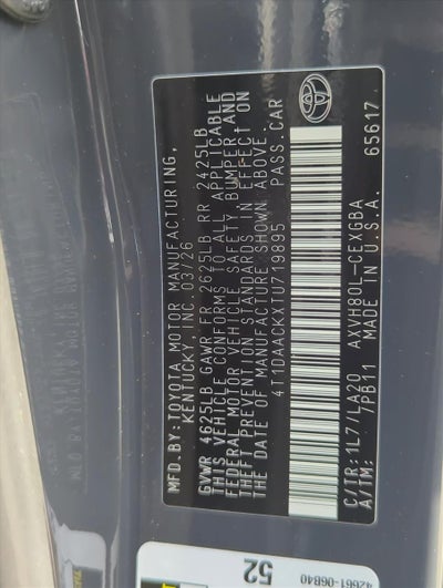 2026 Toyota Camry XLE (SE)
