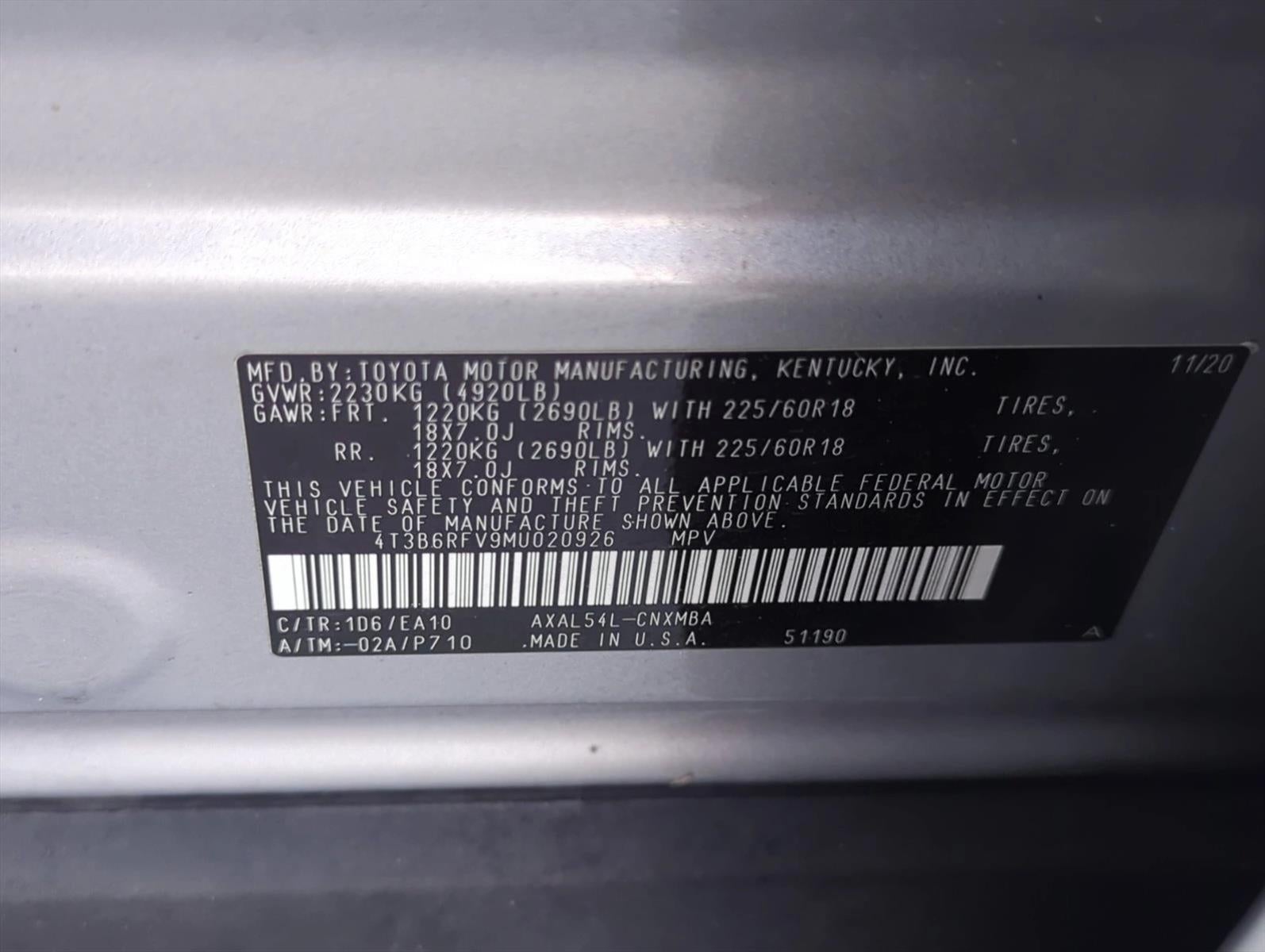 2021 Toyota RAV4 Hybrid XLE Premium AWD (Natl)