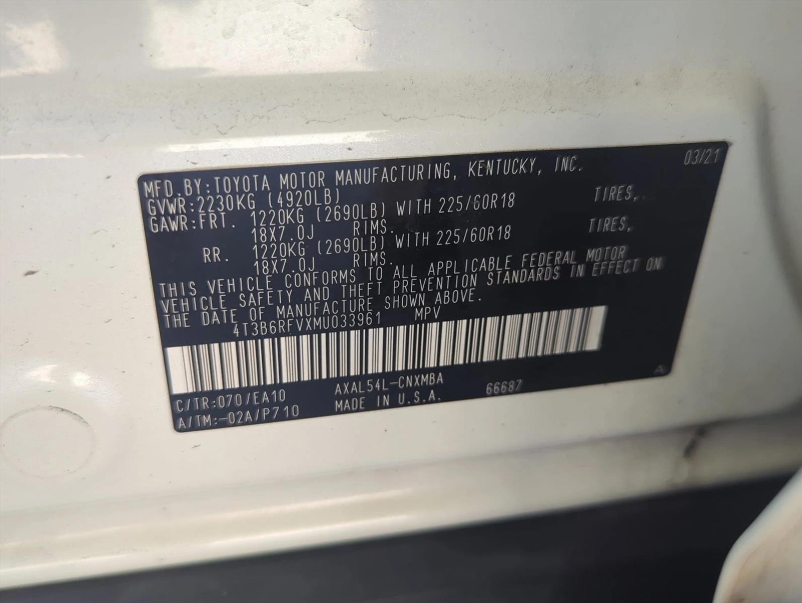 2021 Toyota RAV4 Hybrid XLE Premium AWD (Natl)