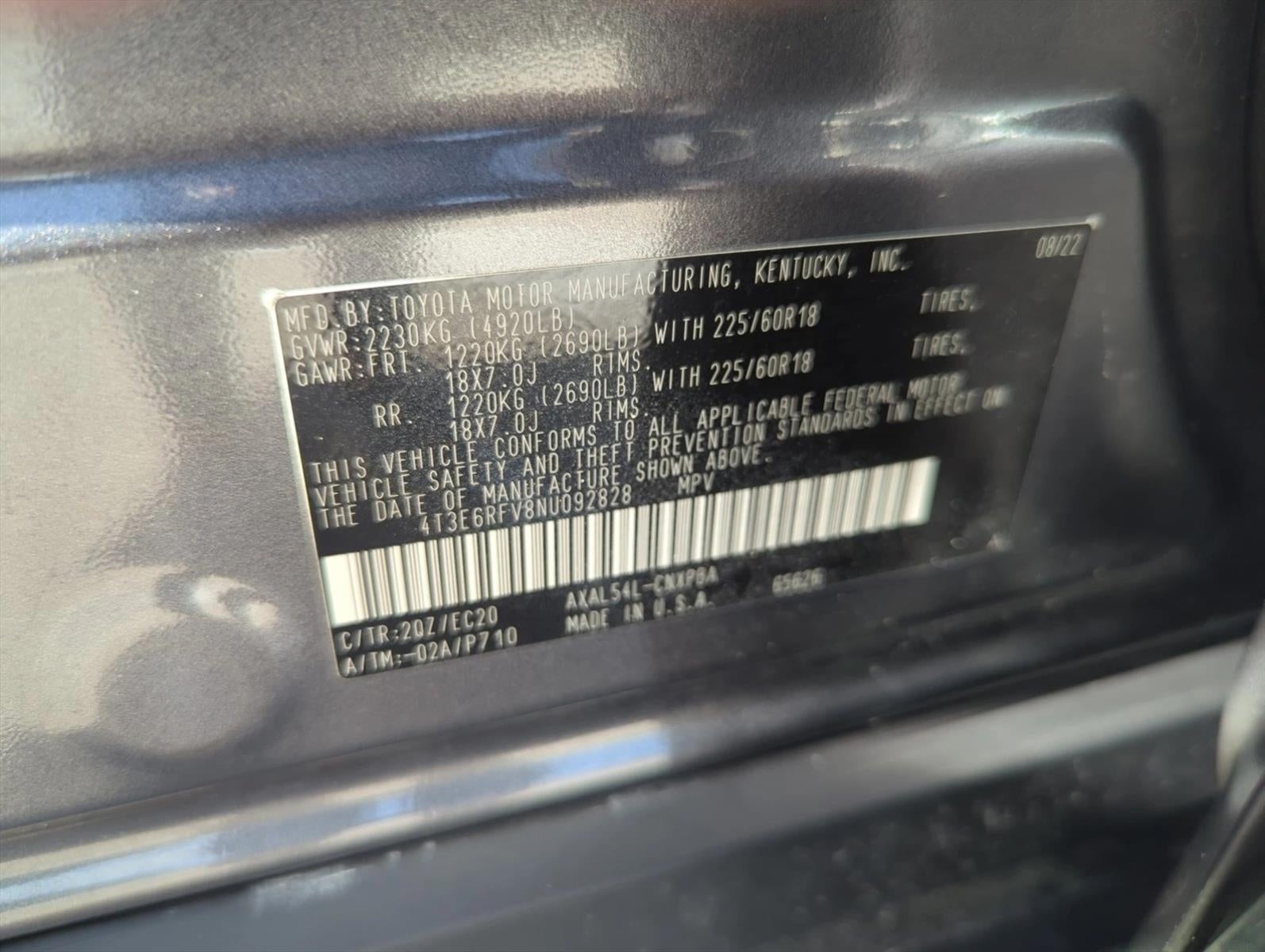 2022 Toyota RAV4 Hybrid XSE AWD (Natl)