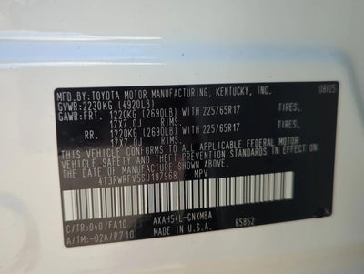 2025 Toyota RAV4 Hybrid XLE AWD (Natl)