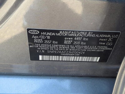 2018 Hyundai SONATA SE 2.4L
