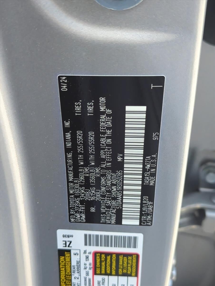 2024 Toyota Grand Highlander Platinum AWD (Natl)