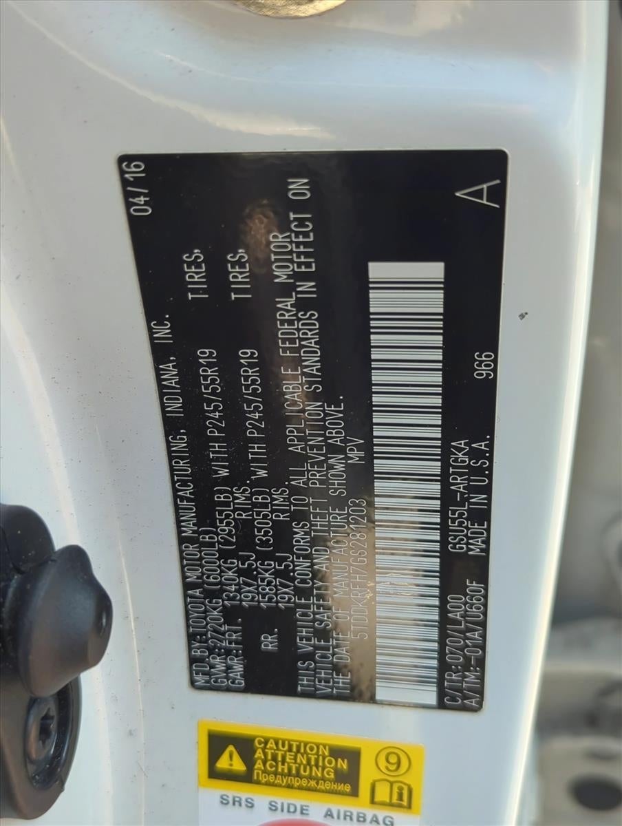 2016 Toyota Highlander AWD 4dr V6 Limited Platinum (Natl)