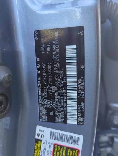 2021 Toyota Highlander Limited AWD (Natl)