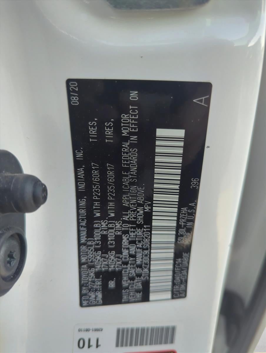 2020 Toyota Sienna LE FWD 8-Passenger (Natl)