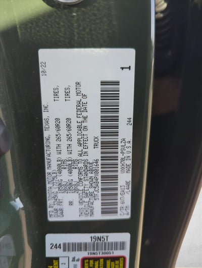 2023 Toyota Tundra 2WD 2WD Limited Hybrid CrewMax 5.5' Bed (Natl)