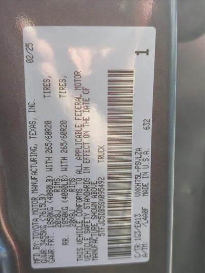 2025 Toyota Tundra 4WD 4WD Limited Hybrid CrewMax 5.5' Bed (Natl)