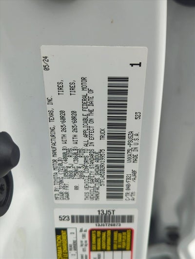 2024 Toyota Tundra 4WD 4WD SR5 CrewMax 5.5' Bed (Natl)