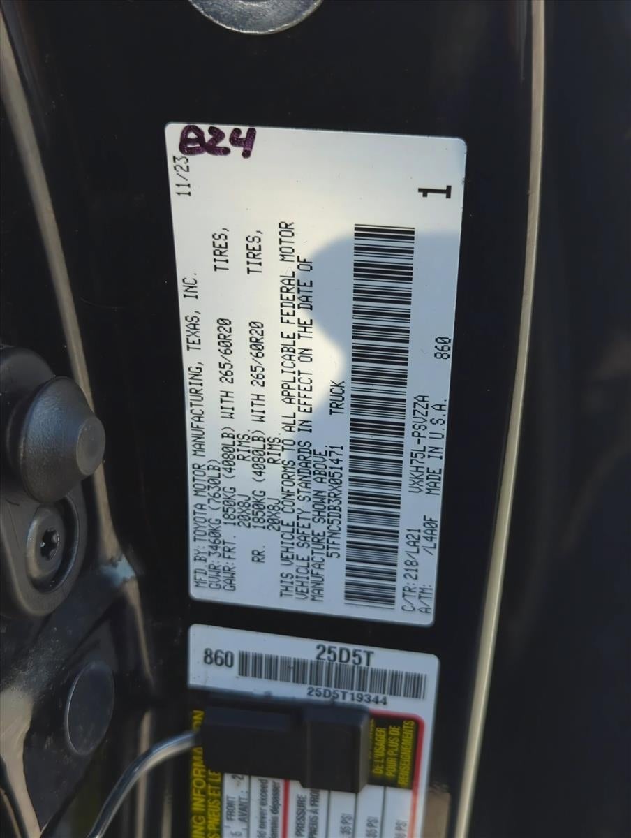 2024 Toyota Tundra 4WD 4WD Platinum Hybrid CrewMax 5.5' Bed (Natl)