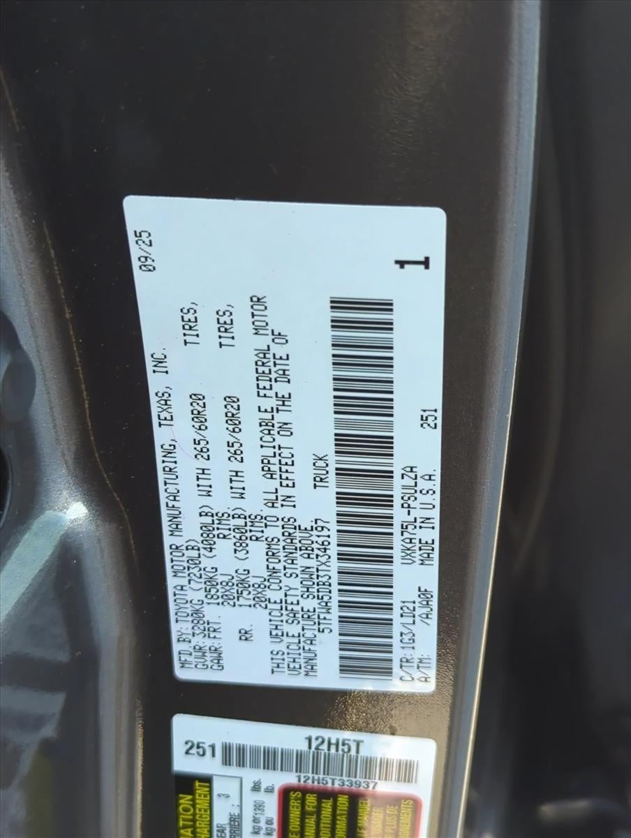 2026 Toyota Tundra 4WD 4WD Limited CrewMax 5.5' Bed (Natl)