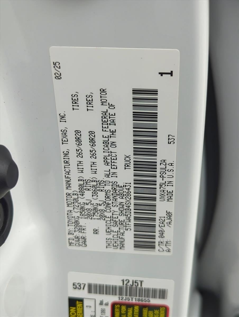 2025 Toyota Tundra 4WD 4WD Limited CrewMax 5.5' Bed (Natl)