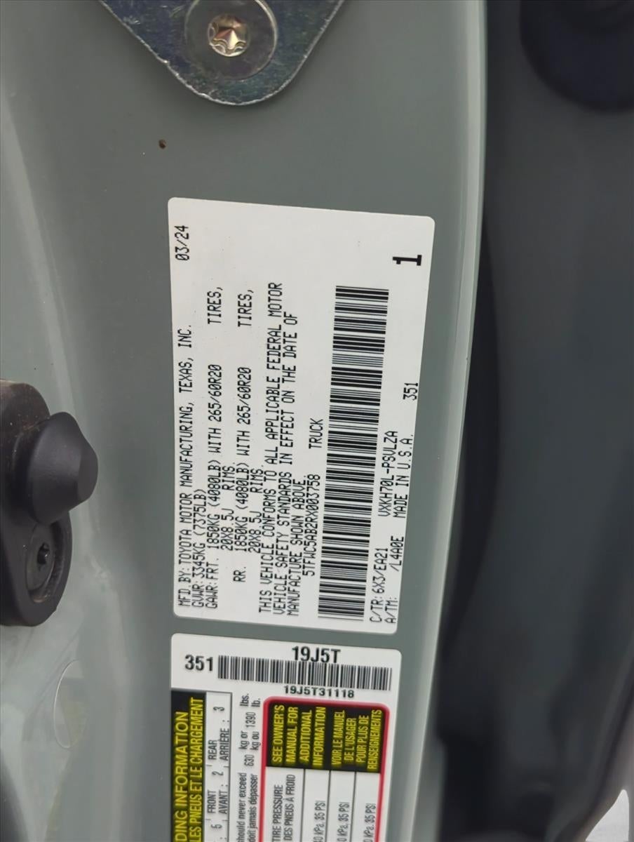 2024 Toyota Tundra 2WD 2WD Limited Hybrid CrewMax 5.5' Bed (Natl)