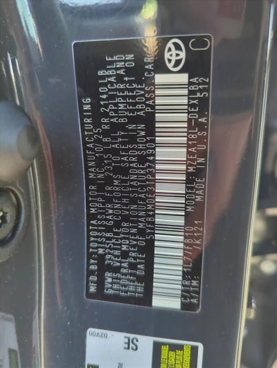 2026 Toyota Corolla LE CVT (Natl)