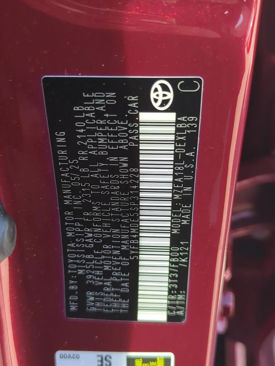 2025 Toyota Corolla LE CVT (Natl)