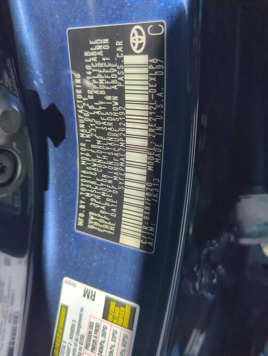 2021 Toyota Corolla LE CVT (Natl)