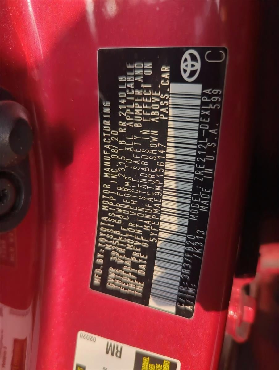 2021 Toyota Corolla LE CVT (Natl)