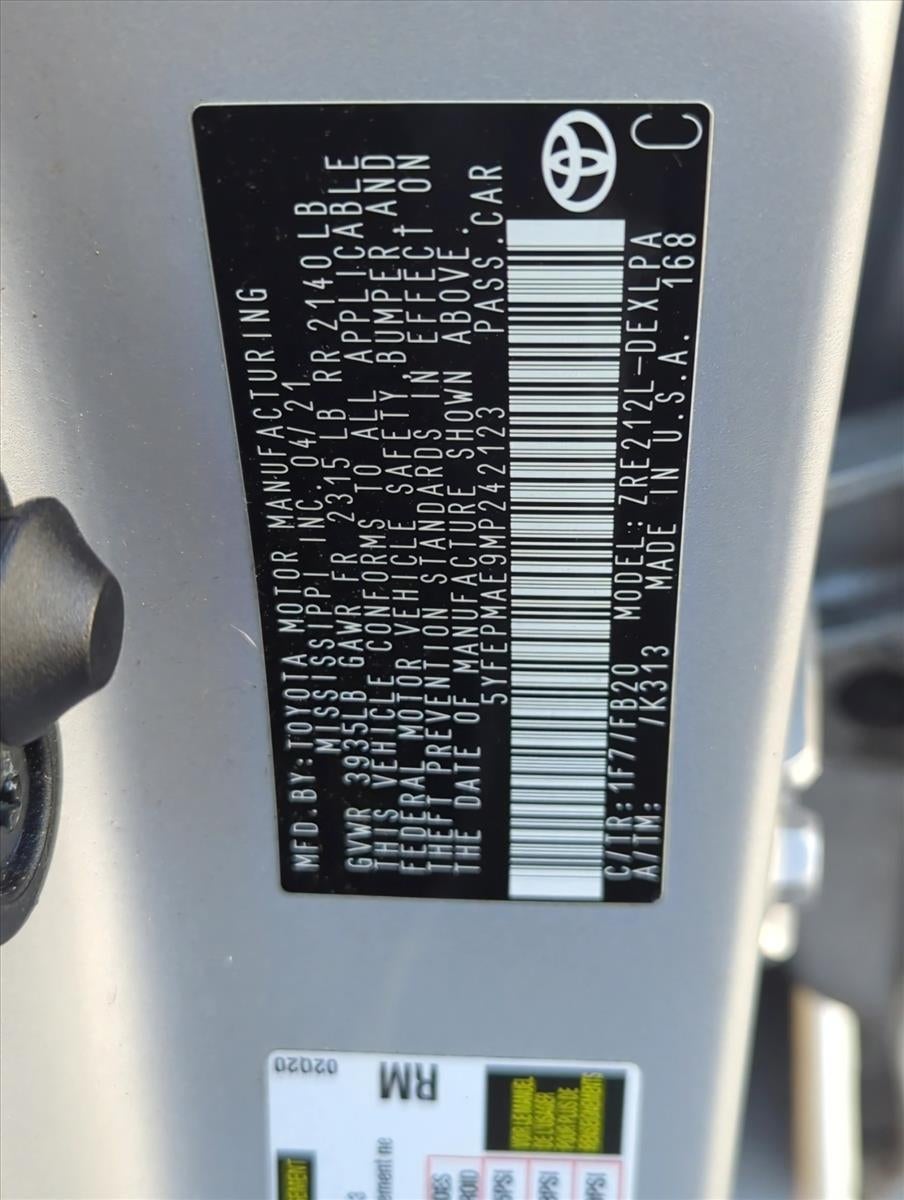 2021 Toyota Corolla LE CVT (Natl)