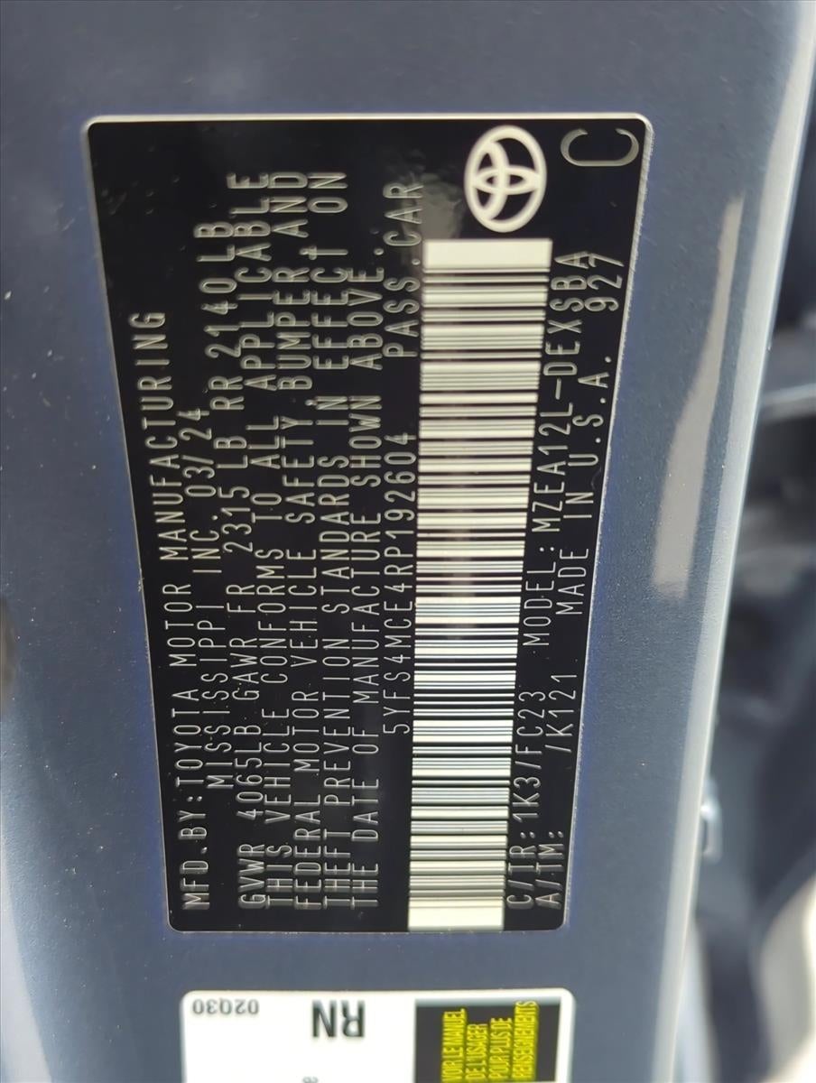 2024 Toyota Corolla SE CVT (Natl)