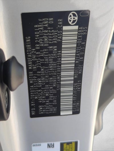 2024 Toyota Corolla SE CVT (Natl)