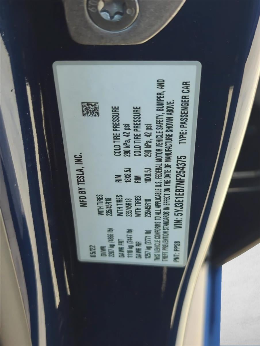 2022 Tesla Model 3 Long Range AWD *Ltd Avail*