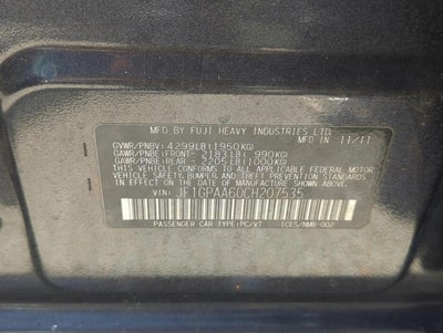 2012 Subaru Impreza Wagon 2.0i 5-Door Automatic