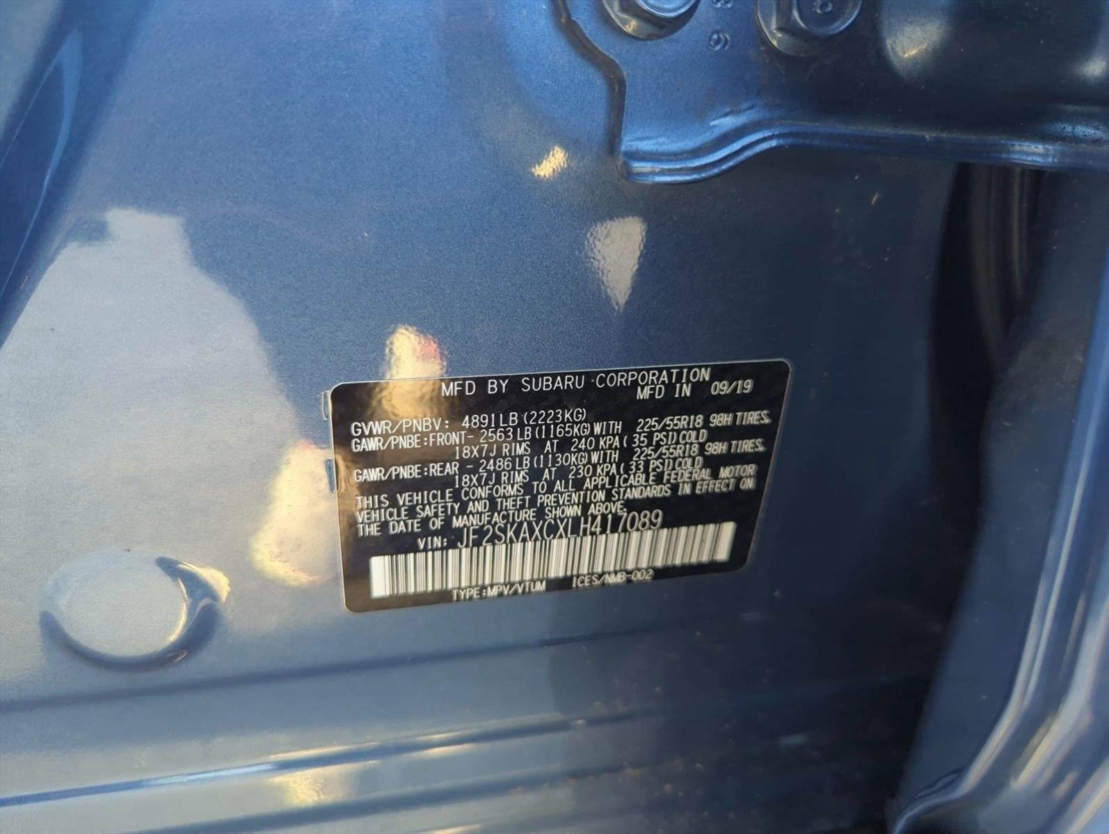 2020 Subaru Forester Touring CVT