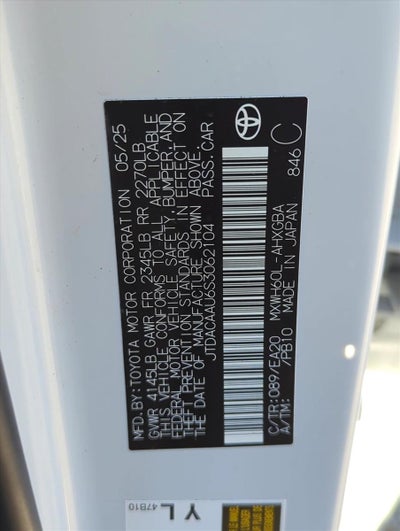 2025 Toyota Prius XLE (Natl)