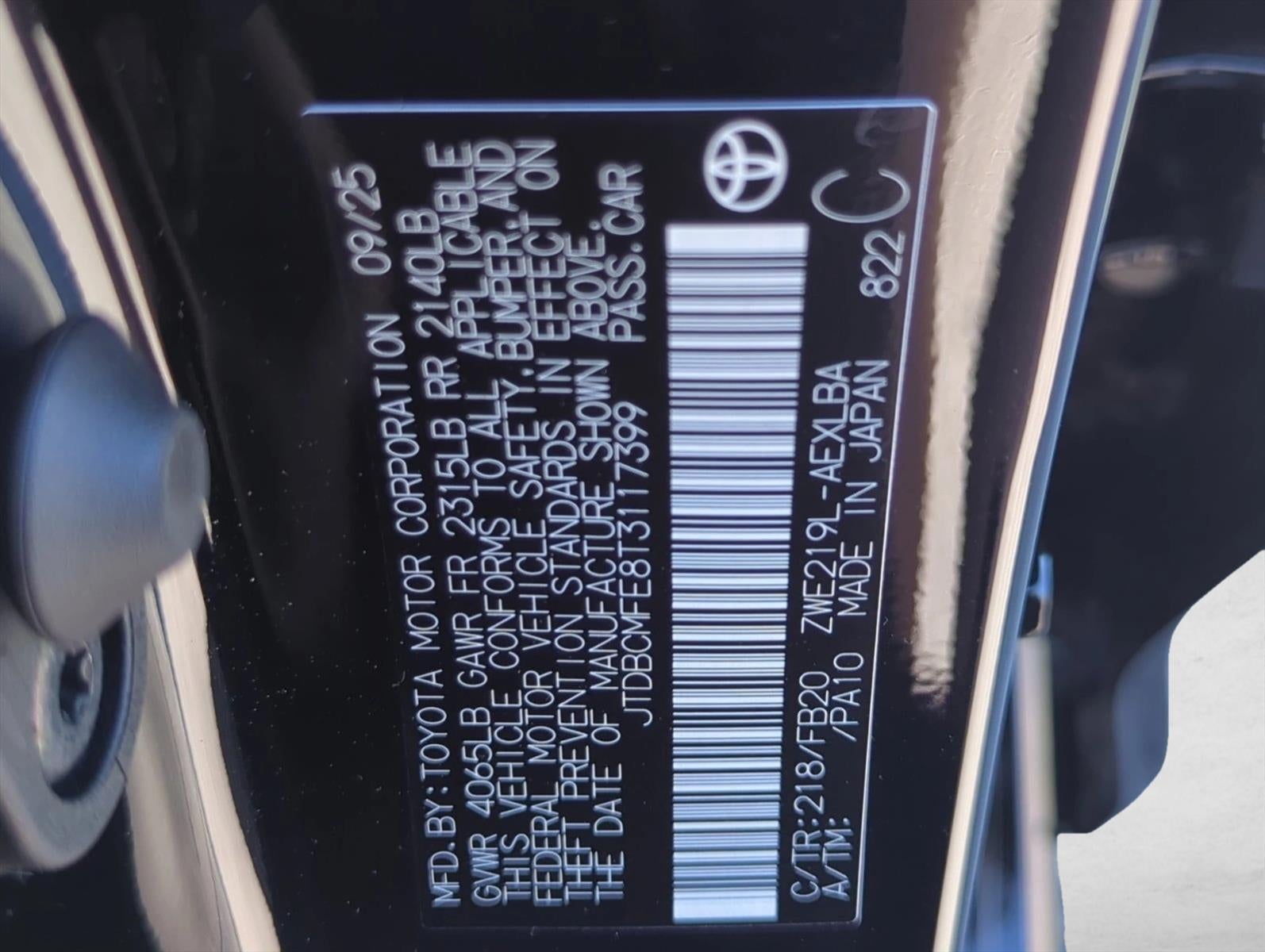 2026 Toyota Corolla Hybrid LE FWD (Natl)