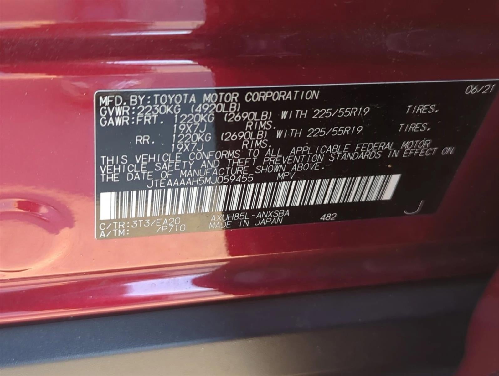 2021 Toyota Venza Limited AWD (GS)