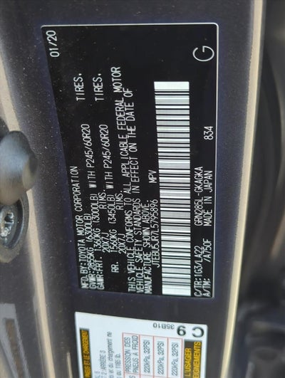 2020 Toyota 4Runner Limited 4WD (Natl)