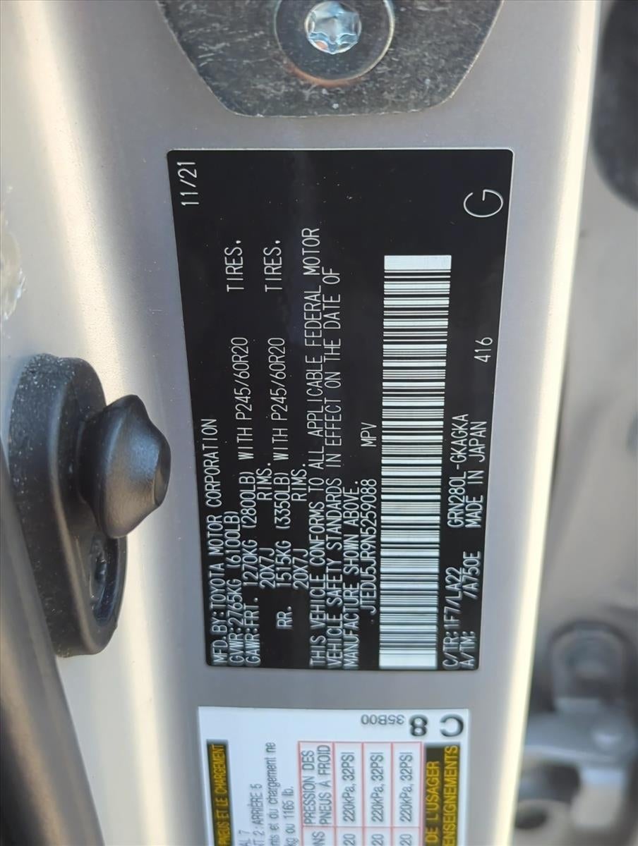 2022 Toyota 4Runner Limited 2WD (Natl)