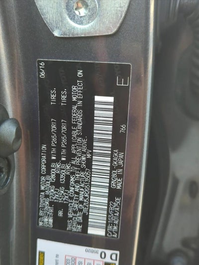 2016 Toyota 4Runner RWD 4dr V6 SR5 (Natl)