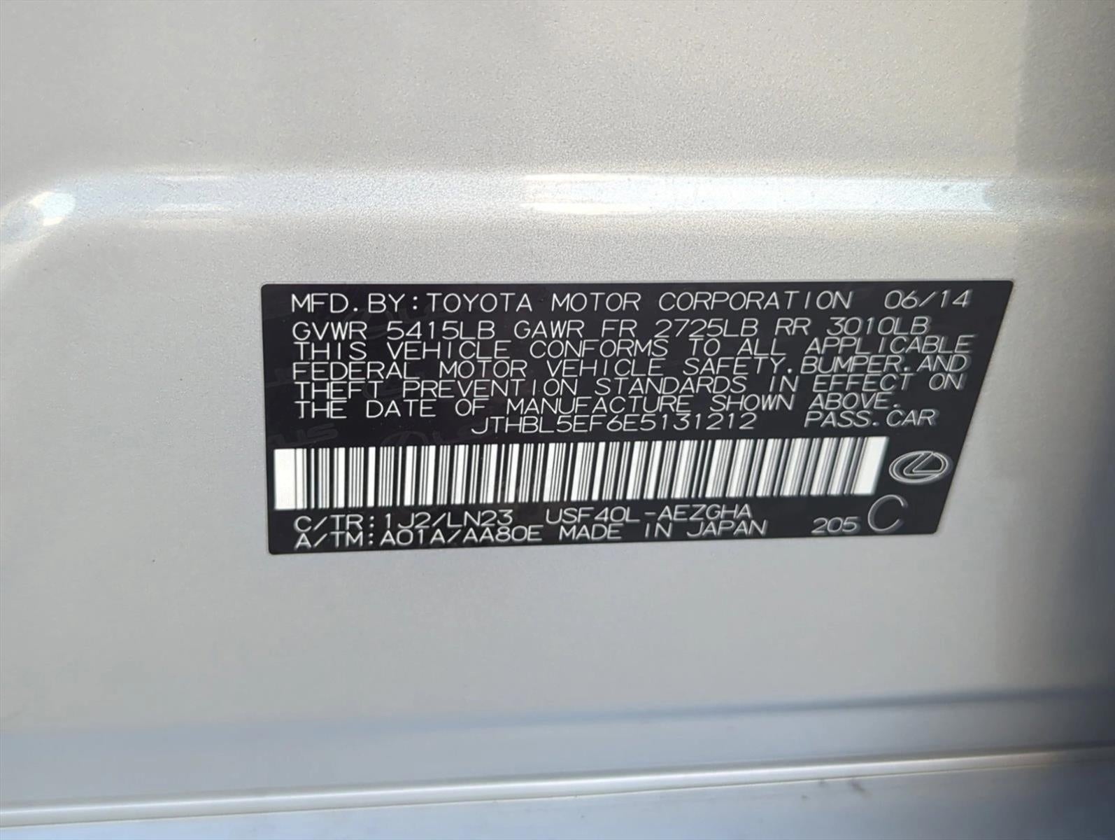 2014 Lexus LS 460 4dr Sdn RWD