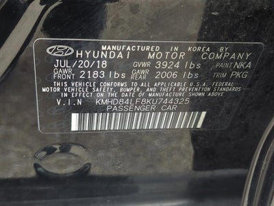 2019 Hyundai ELANTRA SEL Auto