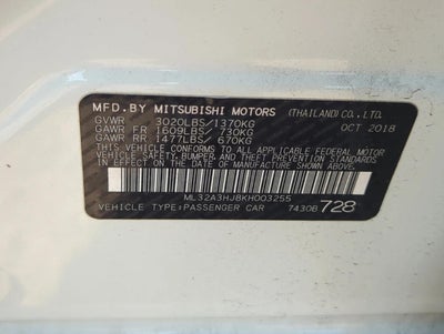 2019 Mitsubishi Mirage ES CVT