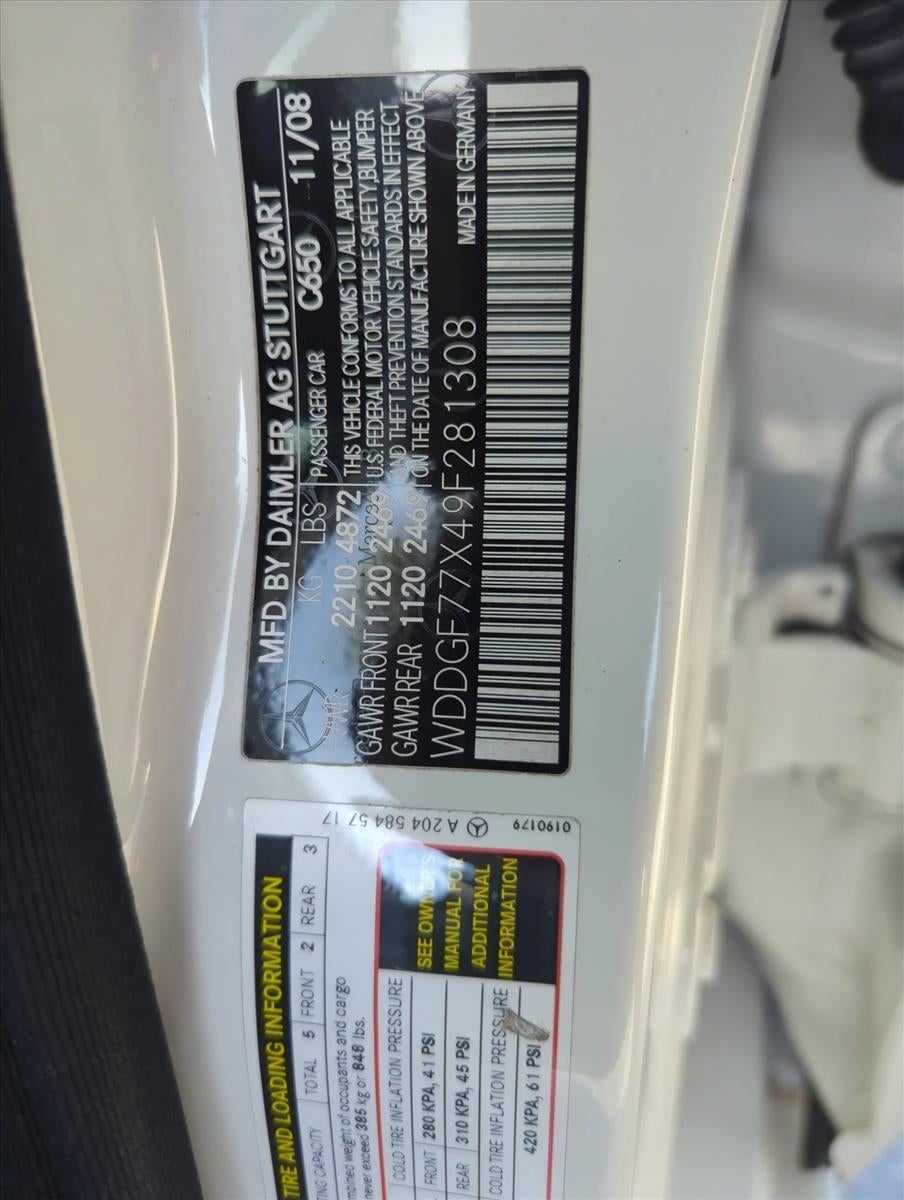 2009 Mercedes-Benz C-Class C 63 AMG®