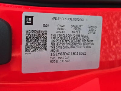2020 Chevrolet Corvette Stingray Convertible 3LT